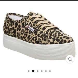 SUPERGA 2790 platform sneaker :: black leopard :: size 39.5 (8.5)